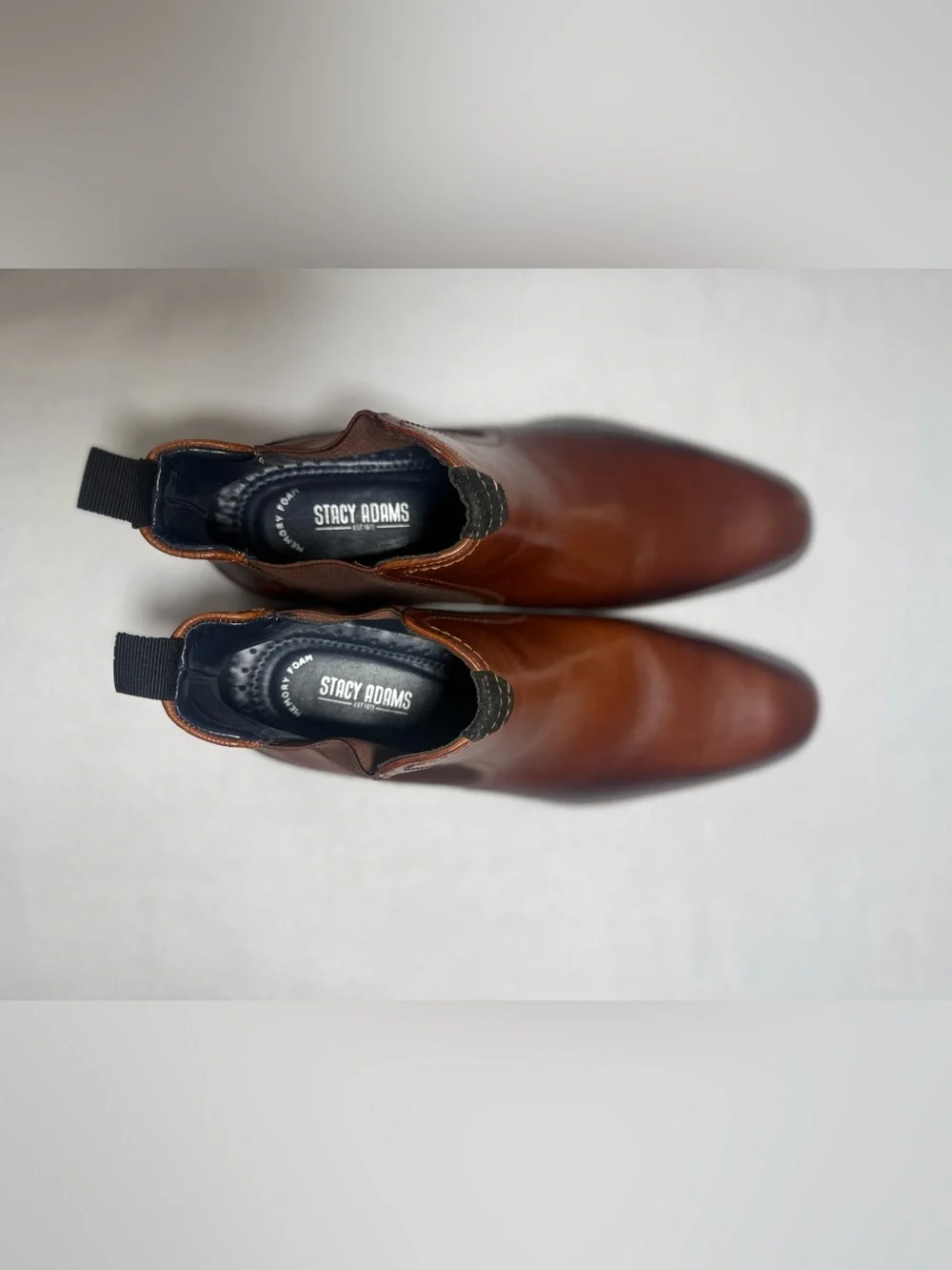 Stacy Adams Men’s Brown Leather Chelsea Ankle Boots
